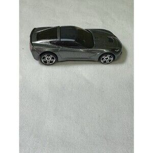 2013 Mattel Hot Wheels '14 CORVETTE STINGRAY - Gray -HW Garage -loose-Car Toy